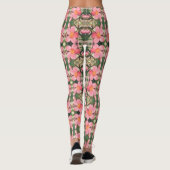 Roze Floral Pattern Leggings (Achterkant)