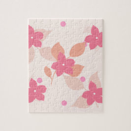 Roze Floral Pattern Legpuzzel