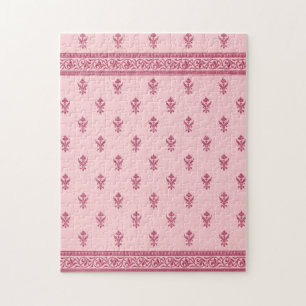 Roze Floral Pattern Legpuzzel