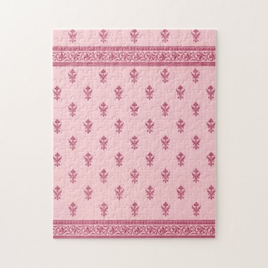Roze Floral Pattern Legpuzzel (Verticaal)
