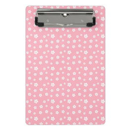 Roze Floral Pattern Mini Klembord