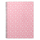 Roze Floral Pattern Notitieboek (Voorkant)