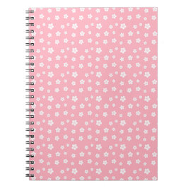 Roze Floral Pattern Notitieboek