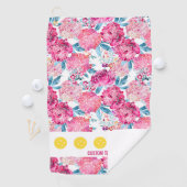  roze Floral Pattern Pickleball Sweat Hand Golfhanddoek (Insitu)