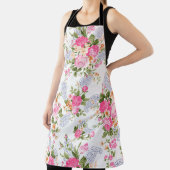 Roze Floral Pattern Schort (Insitu)