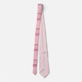 Roze Floral Pattern Stropdas (Achterkant)