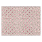 Roze Floral Pattern Tafelkleed (Voorkant (Horizontaal))