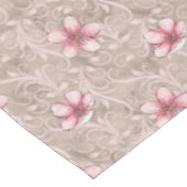 Roze Floral Pattern Tafelkleed (Gekanteld)