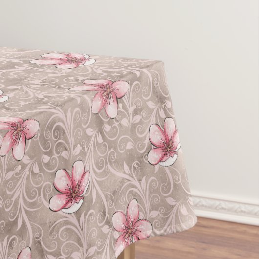 Roze Floral Pattern Tafelkleed (Voorbeeld)