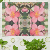 Roze Floral Pattern Theedoek (Gevouwen)