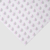 Roze Floral Pattern Tissuepapier (Detail)