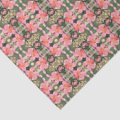 Roze Floral Pattern Tissuepapier (Detail)
