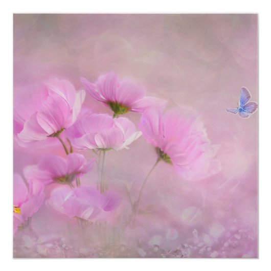 Roze Floral Perfect Poster (Voorkant)