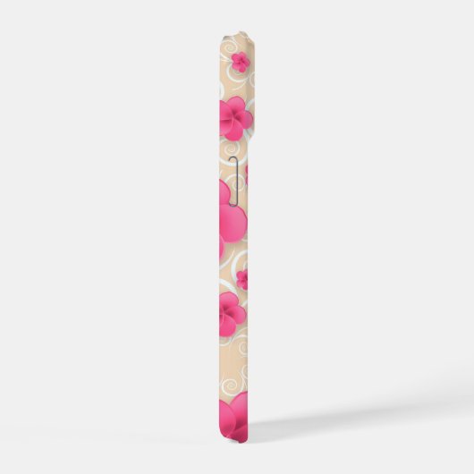 Roze Floral Phone Case iPhone 15 Case (Rechterkant)