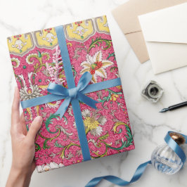 Roze Floral PHP Wrapping Paper Cadeaupapier