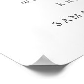 Roze Floral Pick A Seat Not Side Weddenschap Poster (Hoek)