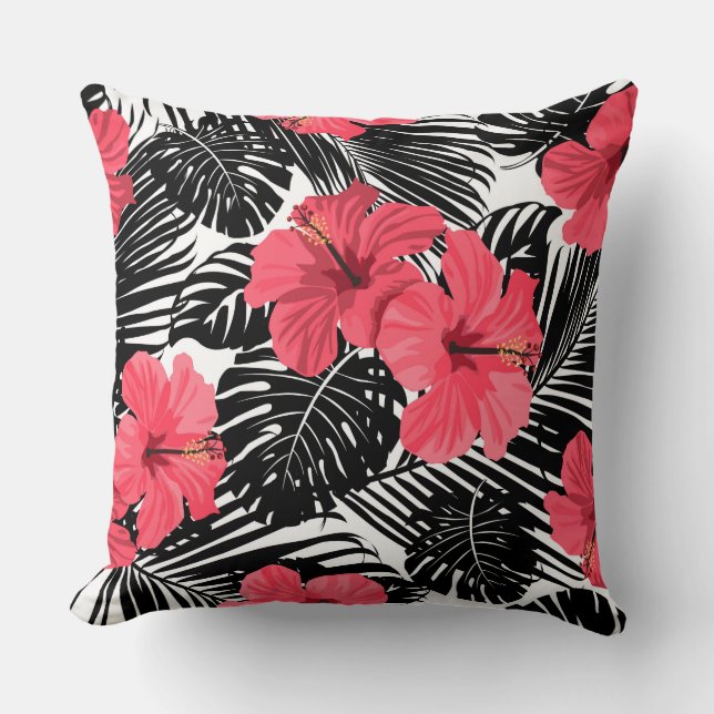 Roze Floral Pillow Kussen (Voorkant)