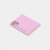 Roze Floral Post-it-Notes 4 x 3 inch Post-it® Notes (Schuin)