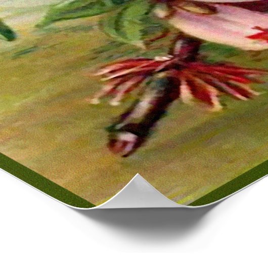  Roze Floral Poster (Hoek)