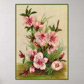  Roze Floral Poster (Voorkant)