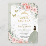 Roze Floral Princess Sage Green Sweet Sixteen Kaart<br><div class="desc">Deze sweet 16 verjaardagsuitnodiging is voorzien van waterverf blush roze floral and soft sage green greenery foliage. Pas het met uw details gemakkelijk en snel aan, druk eenvoudig de pas het knoop aan om de stijl en de plaatsing van de tekst verder te herschikken en te formatteren. Ook geweldig voor...</div>