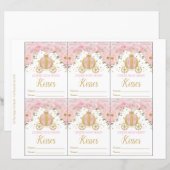 Roze Floral Prinses raden hoeveel Kisses er aan de (Voorkant / Achterkant)