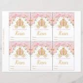 Roze Floral Prinses raden hoeveel Kisses er aan de (Voorkant)