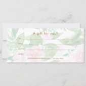  Roze Floral Print Cadeaubon (Achterkant)