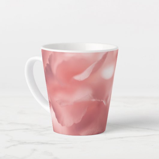 Roze Floral Print Small Latte Mok (Linkerhoek)