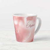 Roze Floral Print Small Latte Mok (Rechterhoek)