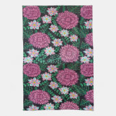 Roze Floral print Theedoek (Verticaal)