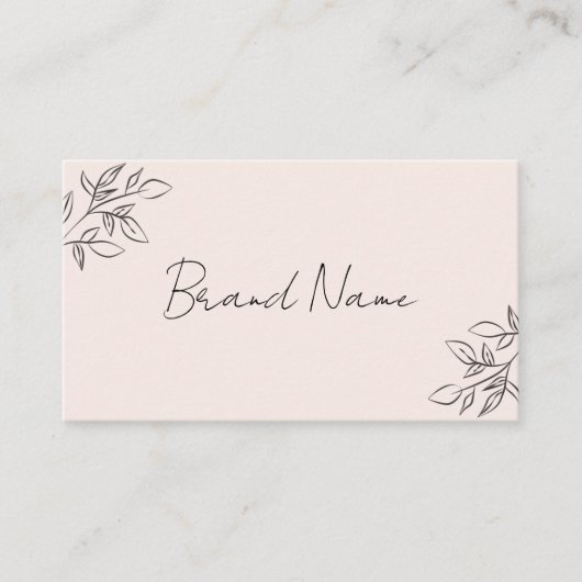 Roze Floral Professional Calligraphy QR Code Visitekaartje (Voorkant)