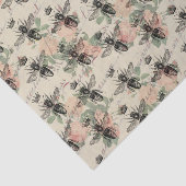 Roze Floral Queen Bee Tissuepapier (Detail)