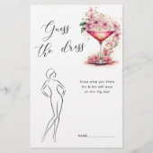 Roze Floral raad het dress Vrijgezellenfeest spel (Voorkant)