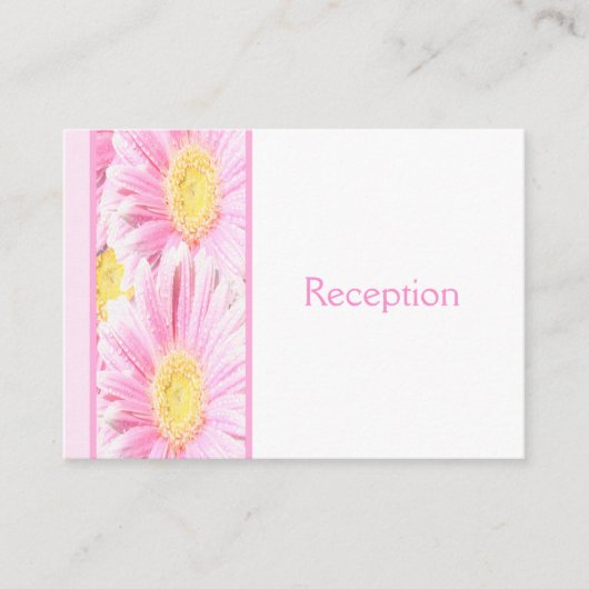 Roze Floral Reception Enclosure Card Informatiekaartje (Voorkant)