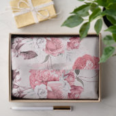 Roze Floral reeks Design 6 Tissuepapier (Geschenk)