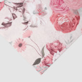 Roze Floral reeks Design 6 Tissuepapier (Detail)