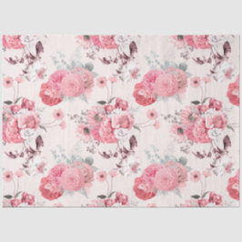 Roze Floral reeks Design 6 Tissuepapier