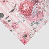 Roze Floral reeks Design 8 Tissuepapier (Detail)