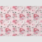 Roze Floral reeks Design 8 Tissuepapier (Voorkant)