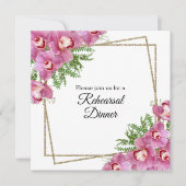 Roze Floral - repetitie binnenste uitnodiging (Voorkant)