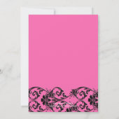  Roze Floral repetitie Inwendige Kaart (Achterkant)