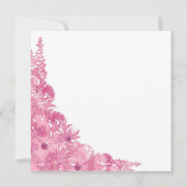 Roze Floral Retirement Dinner Party Invitation Kaart (Achterkant)