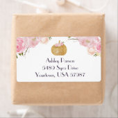 roze Floral retour adres label (Insitu)