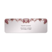Roze  Floral Retour Adres Label (Voorkant)