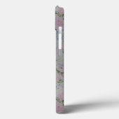 Roze Floral Rozen  naam Monogram Case-Mate iPhone Case (Achterkant / Links)