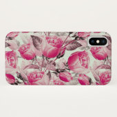Roze Floral Rozen Patroon Case-Mate iPhone Case (Achterkant (horizontaal))