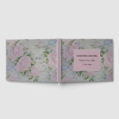 Roze Floral Rozen Weddenschap  Gastboek Gastenboek (Volledig)