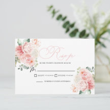 Roze Floral RSVP Enclosure Card