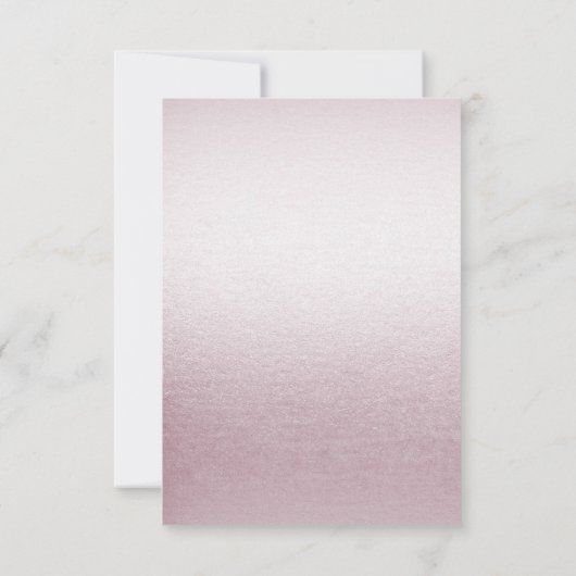 Roze Floral RSVP-kaart RSVP Kaartje (Achterkant)